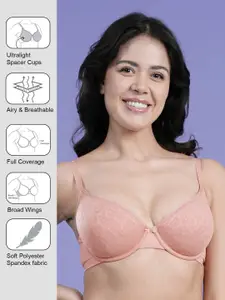 SOIE Women Padded Wired Full Coverage Ultra Light Spacer Cups Bra