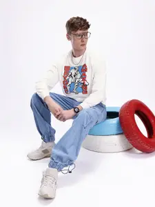 Kook N Keech Marvel Spider Man Printed Oversized Sweatshirt