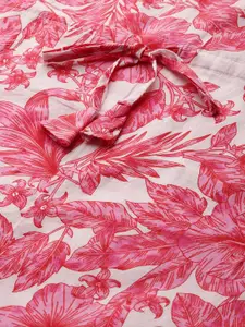 ETC Floral Printed Pure Cotton Kaftan Night Suit