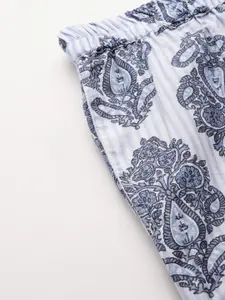 ETC ETC Ethnic Motifs Printed Pure Cotton Night Suit