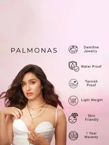 PALMONAS Gold-Plated Waterproof and Anti-Tarnish Stainless Steel Necklace