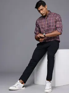 Louis Philippe Sport Slim Fit Checked Button-Down Collar Casual Shirt