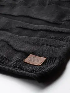 The Roadster Lifestyle Co. Men Self Design Pure Cotton Pullover