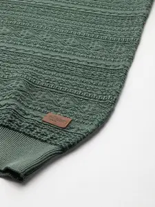 The Roadster Life Co. Pure Cotton Self-Design Pullover Sweater