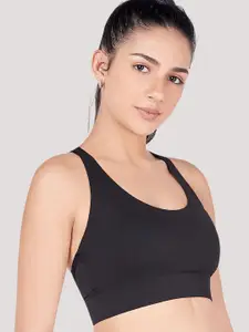 PLUMBURY Full Coverage Lightly Padded Rapid Dry Workout Sports Bra