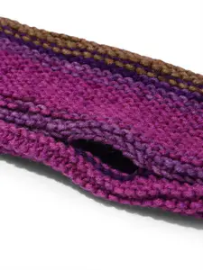 Magic Needles Striped Acrylic Winter Gloves & Legwarmer