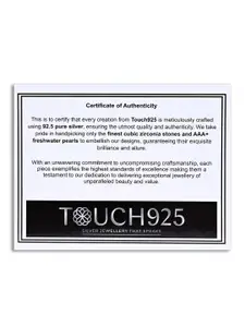 TOUCH925 Pure Silver Gleaming G-Charm Initial Pendant With Chain