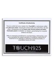 TOUCH925 Sterling Silver Rose Gold-Plated V-Alphabet Pendants with Chains