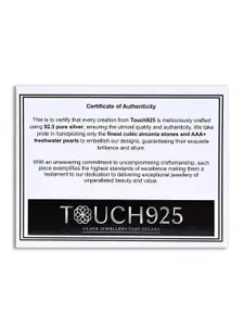 TOUCH925 Silver-Plated Sterling Silver D Alphabet Pendant With Chain