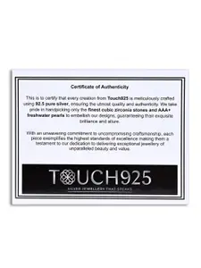 TOUCH925 Pure Silver B-Letter Shaped Pendant With Chain