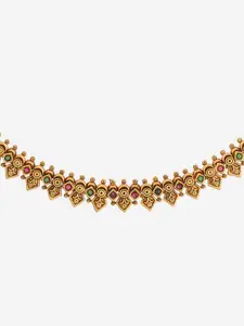 Kushal's Fashion Jewellery Gold-Plated Antique Necklace