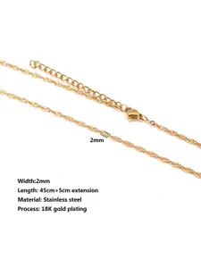 MYKI Gold-Plated Quirky Pendants with Chains