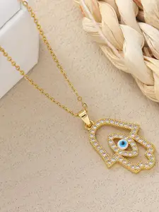 MYKI Gold-Plated Contemporary Pendants with Chains