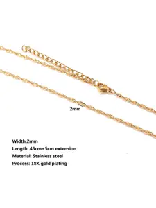 MYKI Gold-Plated Quirky Pendants with Chains