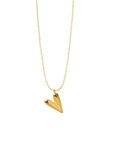 MYKI Gold-Plated Heart Shaped Pendants with Chains