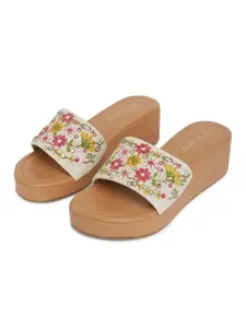 Kiana House Of Fashion Embellished Ethnic Wedge Sandals