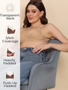 DressBerry Transparent Back Heavy Padded Bra