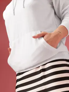 DressBerry Solid Hooded Sweatshirt