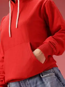 DressBerry Solid Hooded Sweatshirt