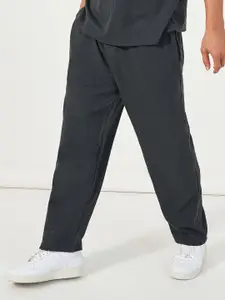 Styli Typographic Printed Round Neck Oversized T-Shirt With Joggers