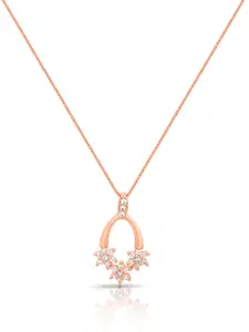Zavya Rose Gold-Plated Contemporary Pendants with Chains