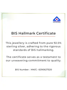 Kushal's Fashion Jewellery  Sterling Silver Artificial Stones Rhodium-Plated Cuff