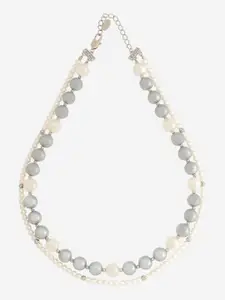 Kushal's Fashion Jewellery Copper Rhodium-Plated Necklace