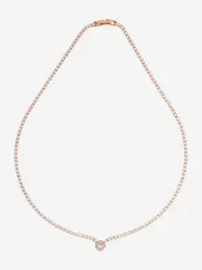 Kushal's Fashion Jewellery Copper Rose Gold-Plated Necklace