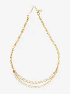 Kushal's Fashion Jewellery Copper Gold-Plated Necklace