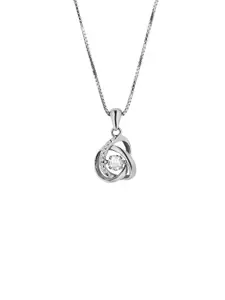 Zavya Rhodium-Plated Circular Pendants with Chains