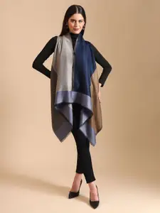 Zamour Women Checked Longline Shrug