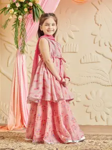 MASTARANG Girls Embroidered Ready to Wear Lehenga & Blouse With Dupatta