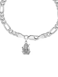 AKSHAT SAPPHIRE Men 925 Sterling Silver God Ram Symbol Pendant Link Bracelet
