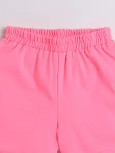 taffykids Girls Printed Short Sleeves Shirt with Shorts and Top