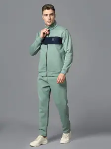 HRX by Hrithik Roshan Men Rapid-Dry Colourblock Running Zipper Track Suit