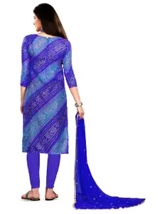 Maroosh Bandhani Printed Gotta Patti Unstitched Dress Material