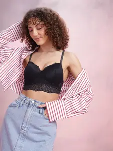 DressBerry Floral Self-Design Medium Coverage Lightly Padded T-shirt Bra DRM-DB-MK15B