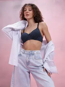 DressBerry Geometric Bra Medium Coverage Lightly Padded