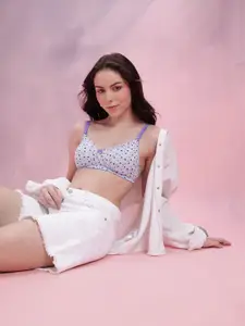 DressBerry Printed Lightly Padded T-shirt Bra