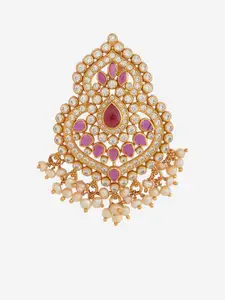 Kushal's Fashion Jewellery 92.5 Pure Silver Gold-Plated Spherical Pendants