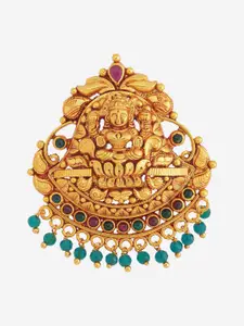 Kushal's Fashion Jewellery 92.5 Pure Silver Gold-Plated Contemporary Pendants