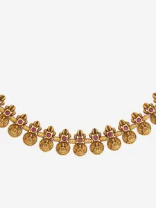 Kushal's Fashion Jewellery Gold-Plated Antique Necklace