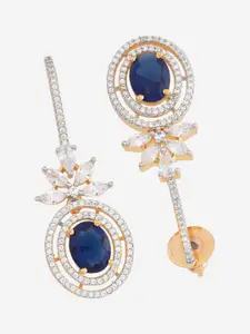 Kushal's Fashion Jewellery Teardrop Shaped Drop Earrings