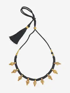 Kushal's Fashion Jewellery 92.5 Pure Silver Gold-Plated Necklace