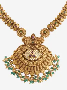 Kushal's Fashion Jewellery Gold-Plated Antique Necklace