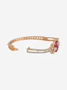 Kushal's Fashion Jewellery Gold Plated CZ Stone Studded Bracelet