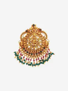 Kushal's Fashion Jewellery 92.5 Pure Silver Gold-Plated Spherical Pendants