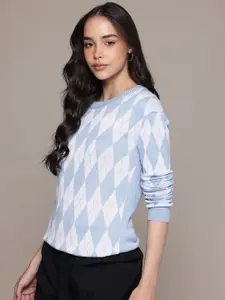 The Roadster Lifestyle Co. Argyle Checked Pullover