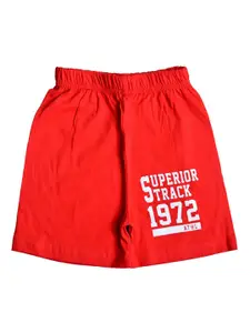 FAZZA Boys  Pack of 5 Graphic Printed Cotton Regular Shorts