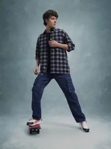 The Roadster Lifestyle Co. Relaxed Buffalo Checked Pure Cotton Casual Shirt